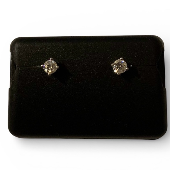 Jewelry - Sterling Silver .25 CTW Moissanite Pushback Earrings